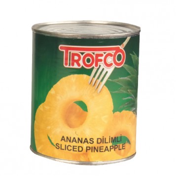 TROFCO Ananas Dilimli 8 Dilim 850 Gr X 24 Adet 1 Koli