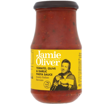Jamie Oliver Domatesli Zeytin ve Sarımsaklı Makarna Sosu 400 gr.