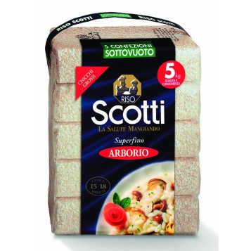 SCOTTI Arborio Pirinci (1Kg X 5 Vakum Paket) 5 Kg X 2 Ad